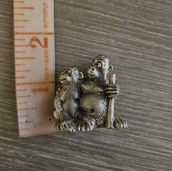 Vintage Pewter Monkey Figurine - Picture 9 of 9